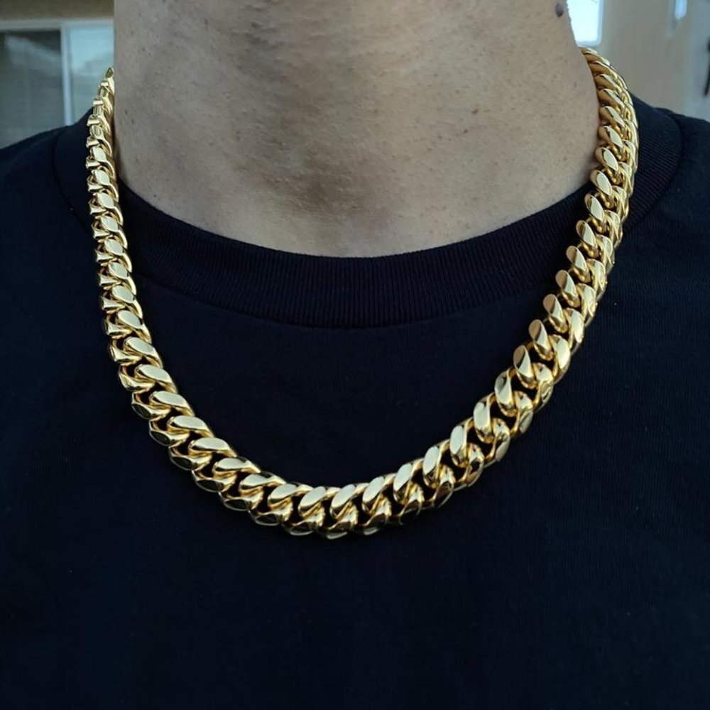 Stainless Steel Cuban Link Chain , Hip Hop Jewelry